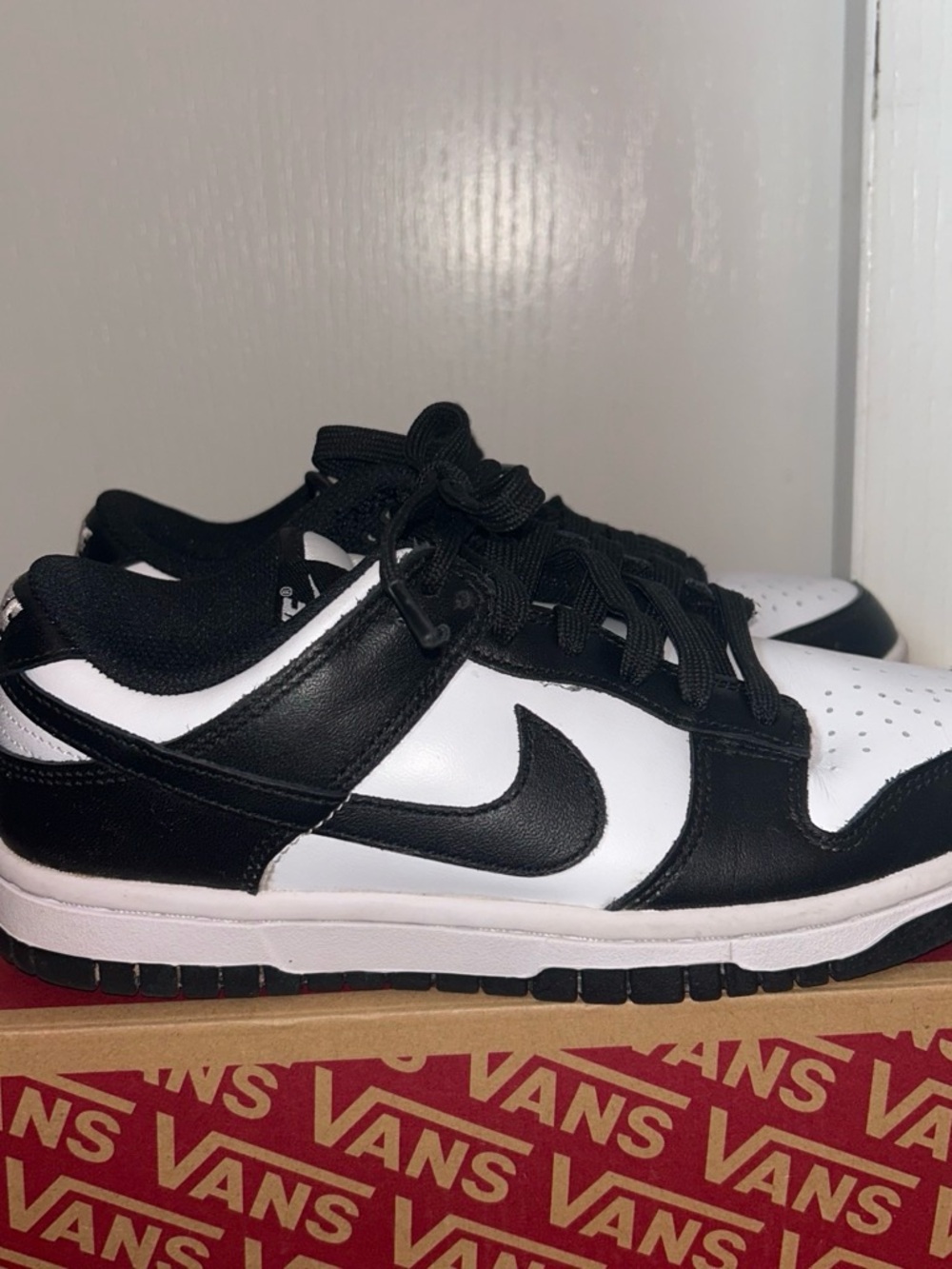 Nike Black and White Low-Top Sneakers with Swoosh